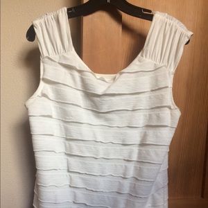 Off-white ruffled blouse